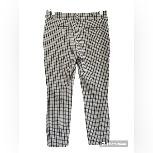 Anthropologie, Black and White Gingham Print,Essential Slim Pants, Size 2 - Picture 5 of 16